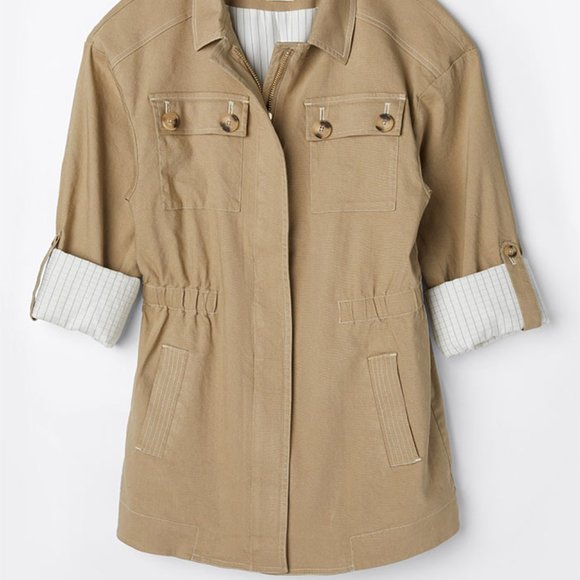 Matilda Jane Good Hart Memphis Cargo Jacket, Camel S NWT - Picture 3 of 4